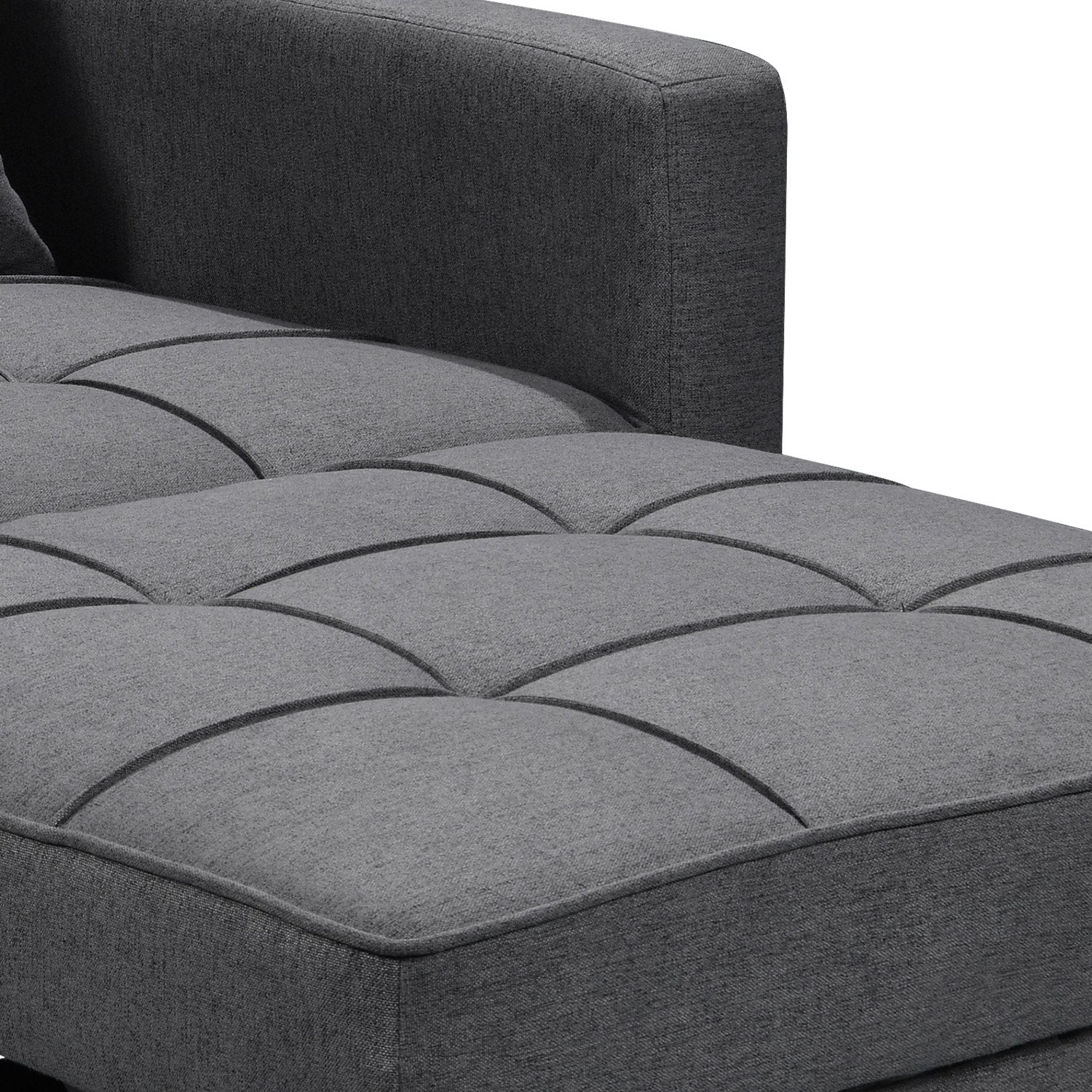 Arm Chairs & Recliners: Sarantino Suri 3-in-1 Convertible Lounge Chair Bed - Dark Grey