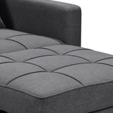 Arm Chairs & Recliners: Sarantino Suri 3-in-1 Convertible Lounge Chair Bed - Dark Grey
