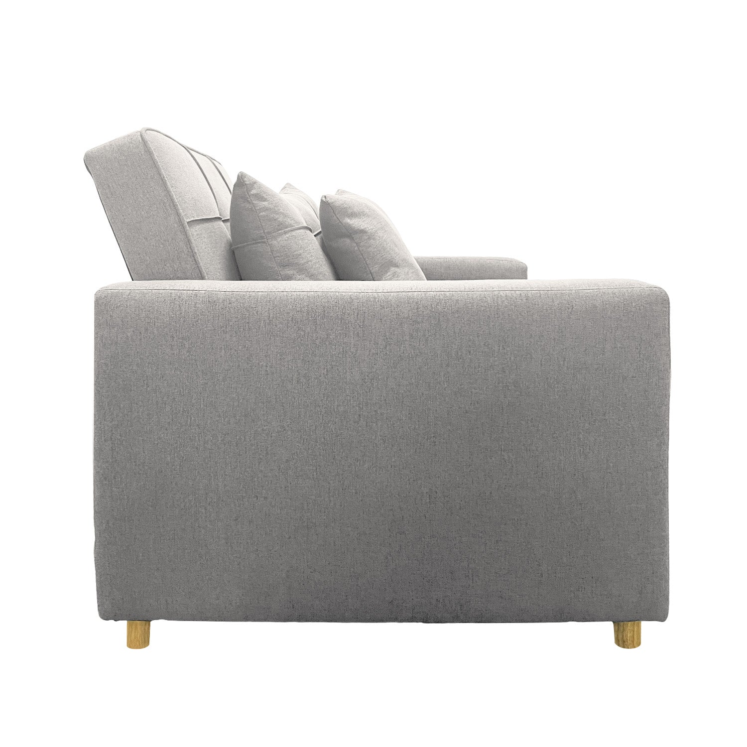 Arm Chairs & Recliners: Sarantino Suri 3-in-1 Convertible Sofa Chair Bed Lounger - Light Grey