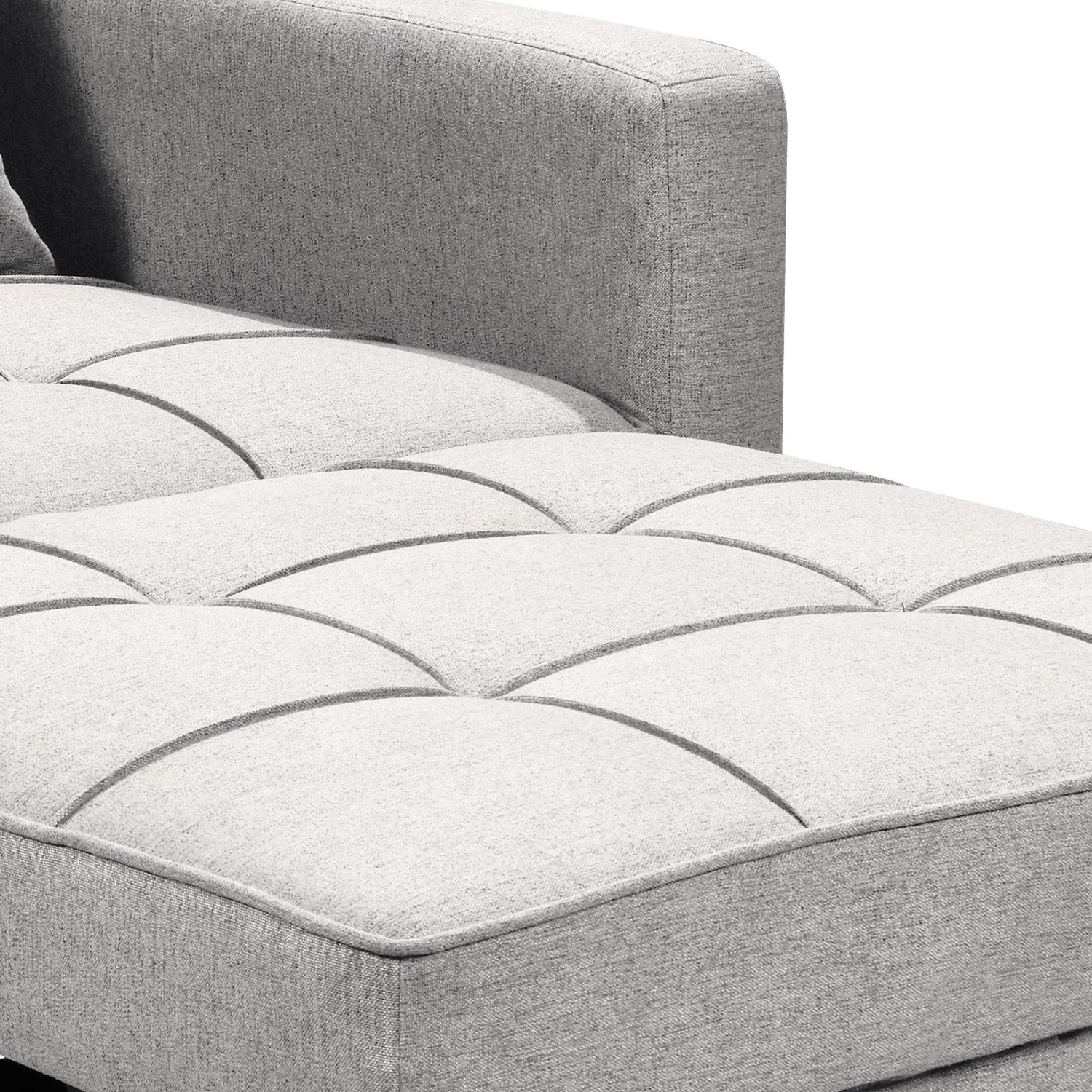 Arm Chairs & Recliners: Sarantino Suri 3-in-1 Convertible Sofa Chair Bed Lounger - Light Grey