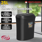 Sci-Fi DVDs & Blu-rays: Centurion 25L 12-Sheet Paper Shredder Electric Cross-Cut Home & Office Cutter