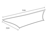 Boating Accessories: Wallaroo Square Shade Sail 3.6m x 3.6m - Sand