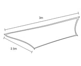 Boating Accessories: Wallaroo Rectangular Shade Sail 3 x 2.5m - Sand
