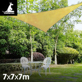 Beach Towels: Wallaroo Triangle Shade Sail 7x7x7 - Sand
