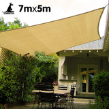 Boating Accessories: Wallaroo Rectangular Shade Sail 7m x 5m - Sand