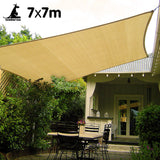 Boating Accessories: Wallaroo Rectangular Shade Sail 7m x 7m - Sand