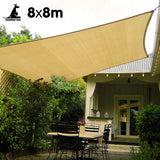 Boating Accessories: Wallaroo Rectangular Shade Sail 8m x 8m - Sand
