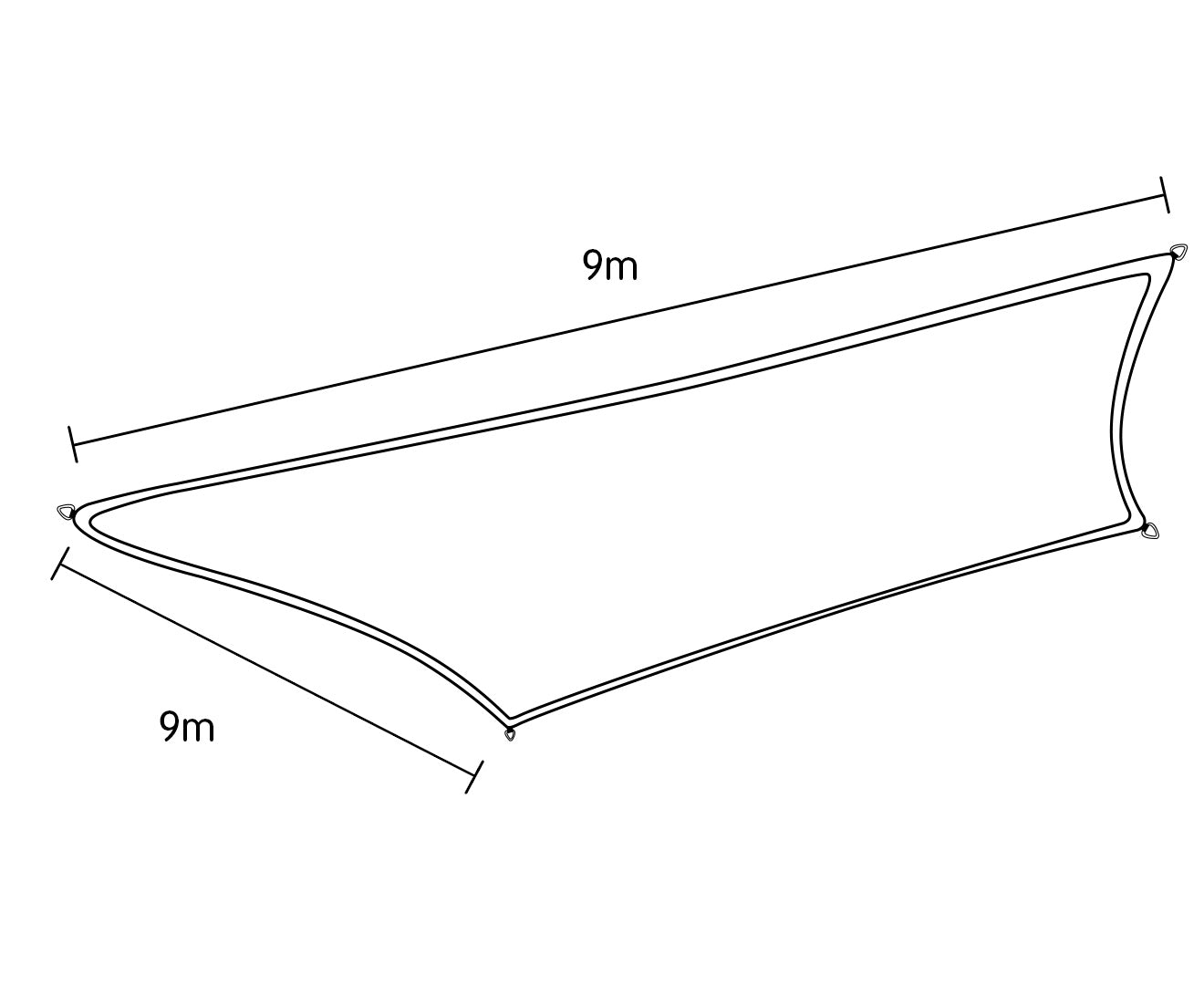 Boating Accessories: Wallaroo Square Shade Sail - 9m x 9m - Sand