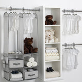 Pretend Play: Delta Children 24 Piece Nursery Storage Set - Cool Grey Cool Grey