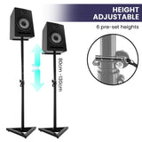 Audio Players & Recorders: Karrera Adjustable Floor Speaker Stand Surround Sound - Black