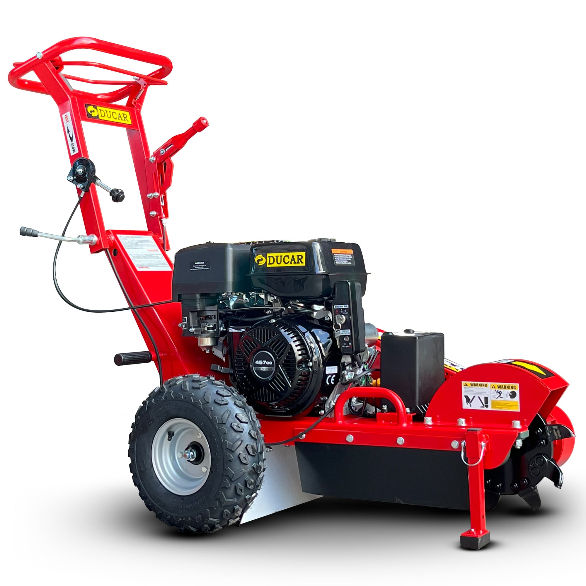 Ducar Stump Grinder 457cc 18HP Petrol Engine with Key Start & Tungsten Carbide Teeth