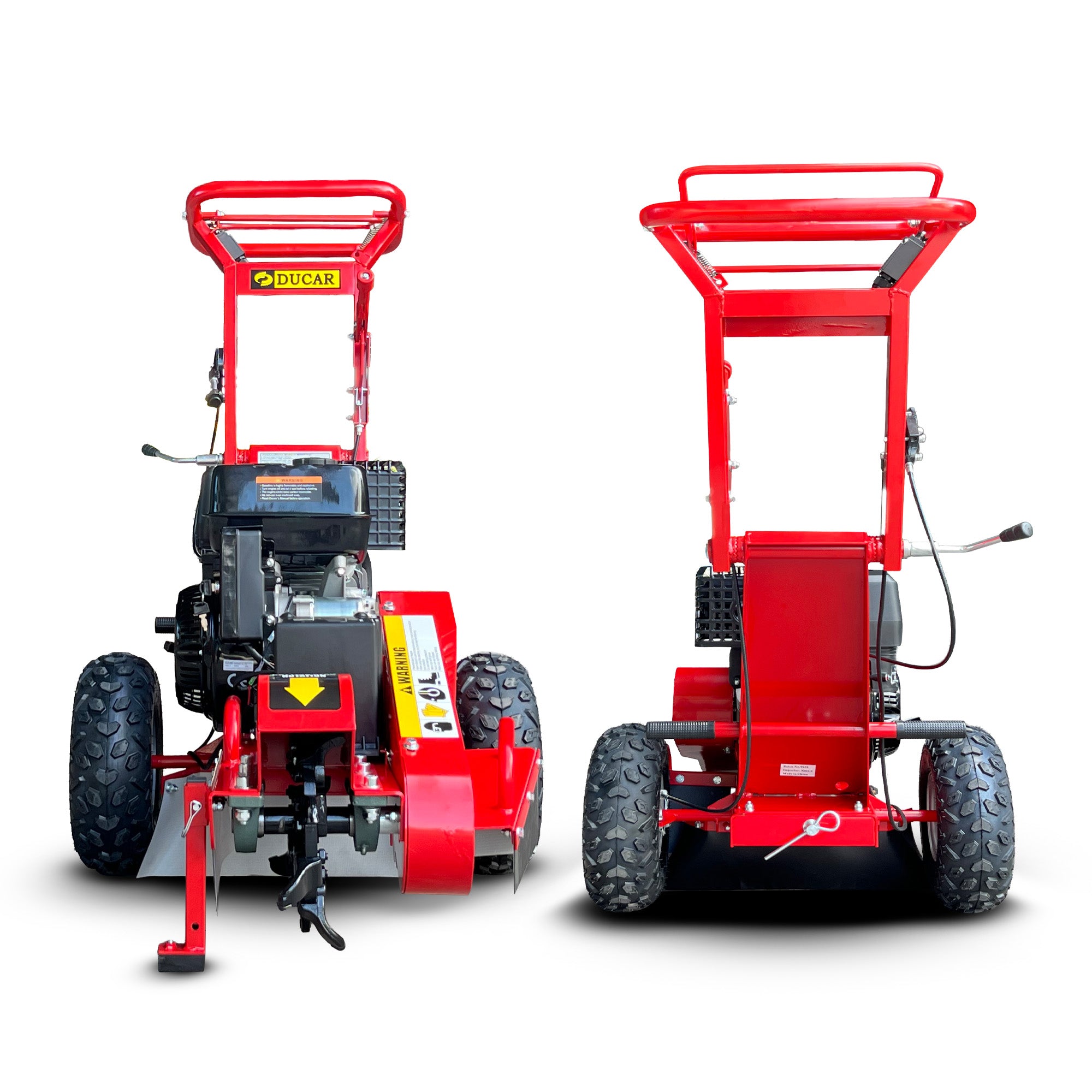 Ducar Stump Grinder 457cc 18HP Petrol Engine with Key Start & Tungsten Carbide Teeth
