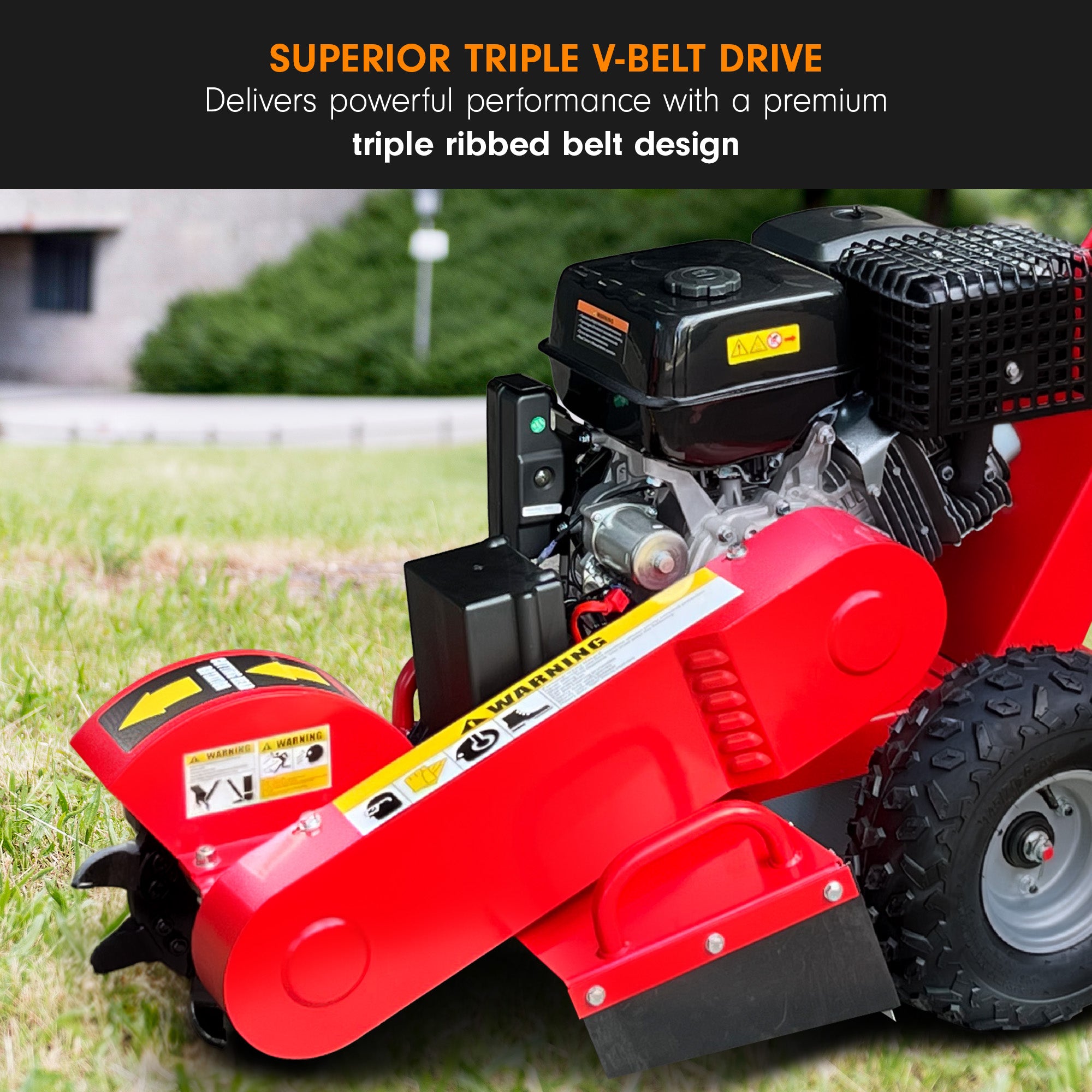 Ducar Stump Grinder 457cc 18HP Petrol Engine with Key Start & Tungsten Carbide Teeth