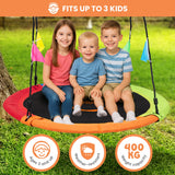 Outdoor Play Equipment: Kahuna Kids 1.2m Tree Saucer Swing Set Round 400kg With Straps Capacity Outdoor