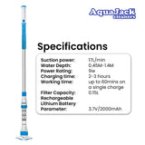 Pool Sweeps & Vacuums: Aquajack 127 Portable Rechargeable Spa and Pool Vacuum Cleaner