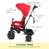 Outdoor Play Equipment: Veebee Explorer 3-stage Kids Trike With Canopy - Red