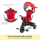Outdoor Play Equipment: Veebee Explorer 3-stage Kids Trike With Canopy - Red