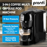 Kettles: Pronti Breakfast Set with HomeMaid Coffee Machine, Silver Noir Toaster & Kettle