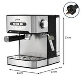 Kettles: Pronti Breakfast Set with 1.6L Coffee Machine, Silver Noir Toaster & Kettle