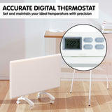 Nobo 2000W T2-NTL4T20 Electric Panel Heater with Timer Tilt Switch Silent Operation & Allergy-Free - Refurbished