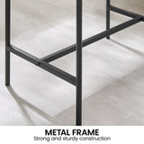 Bedside Tables: Sarantino Cecil Slender Fluted Bedside Table in Black