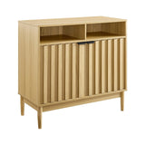 Side Tables: Sarantino Eleni 2-Door Sideboard Buffet Hallway Cabinet Storage Console Cupboard in Natural
