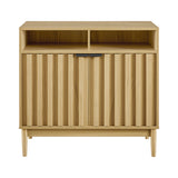 Side Tables: Sarantino Eleni 2-Door Sideboard Buffet Hallway Cabinet Storage Console Cupboard in Natural
