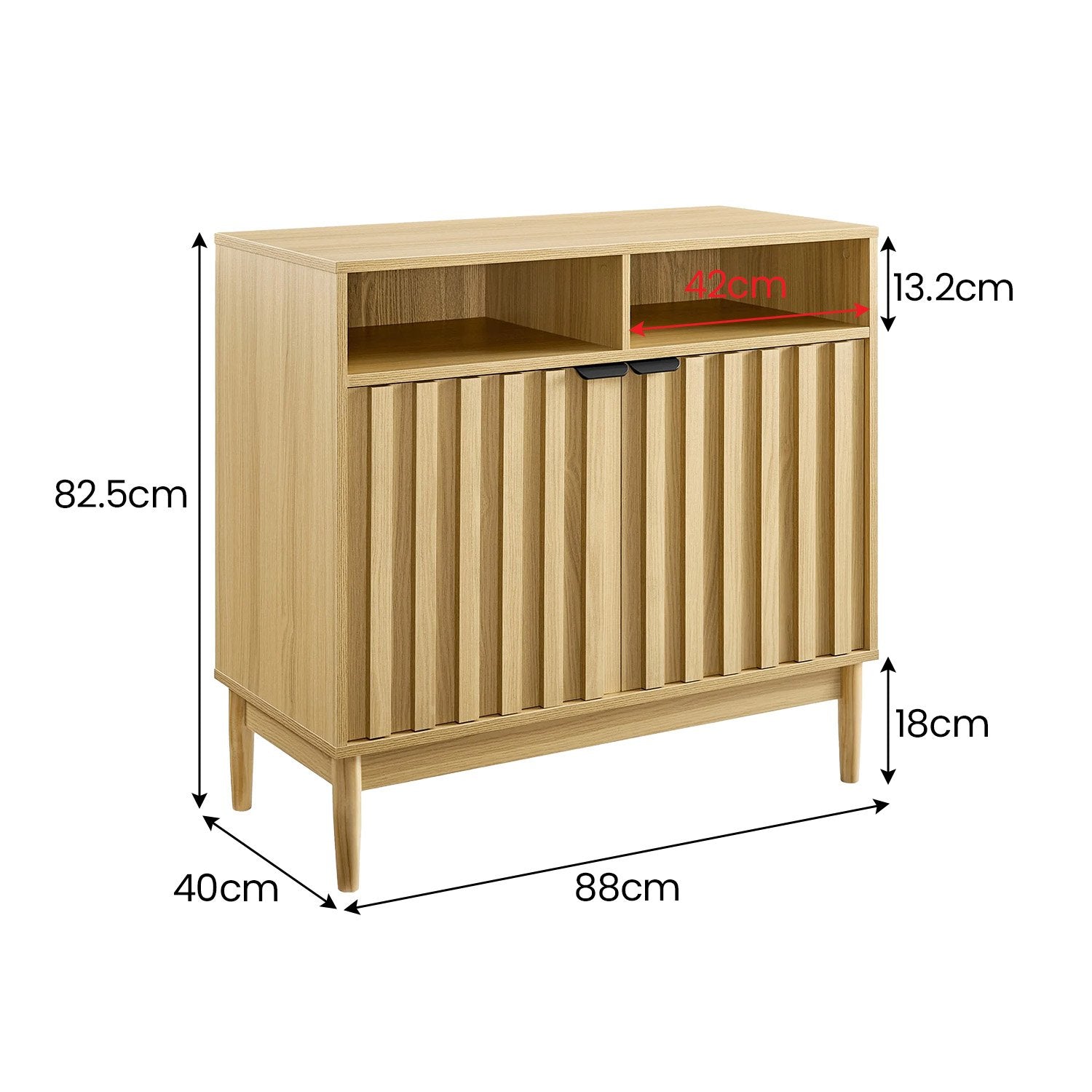 Side Tables: Sarantino Eleni 2-Door Sideboard Buffet Hallway Cabinet Storage Console Cupboard in Natural