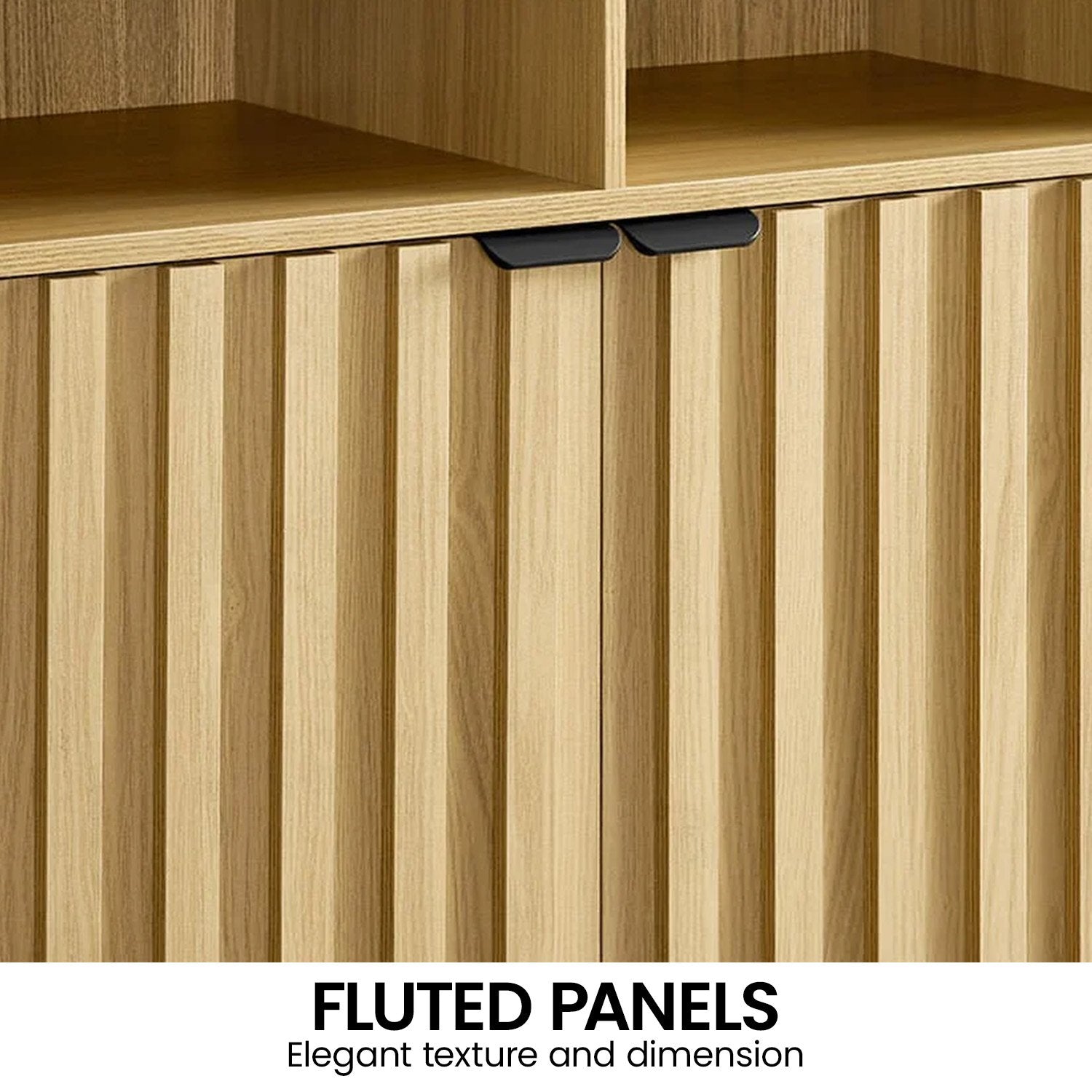 Side Tables: Sarantino Eleni 2-Door Sideboard Buffet Hallway Cabinet Storage Console Cupboard in Natural