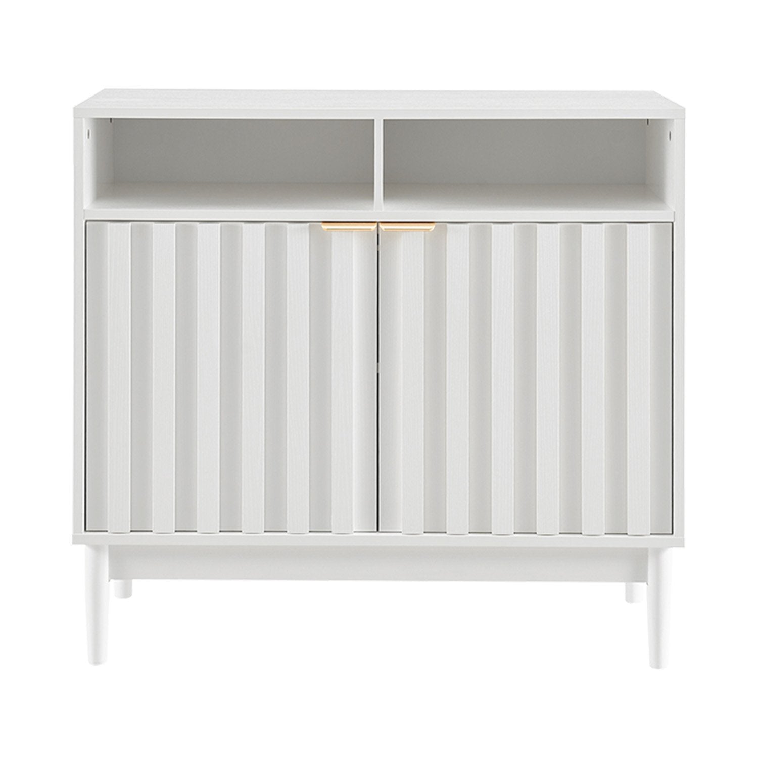 Side Tables: Sarantino Eleni 2-Door Sideboard Buffet Hallway Cabinet Storage Console Cupboard in White
