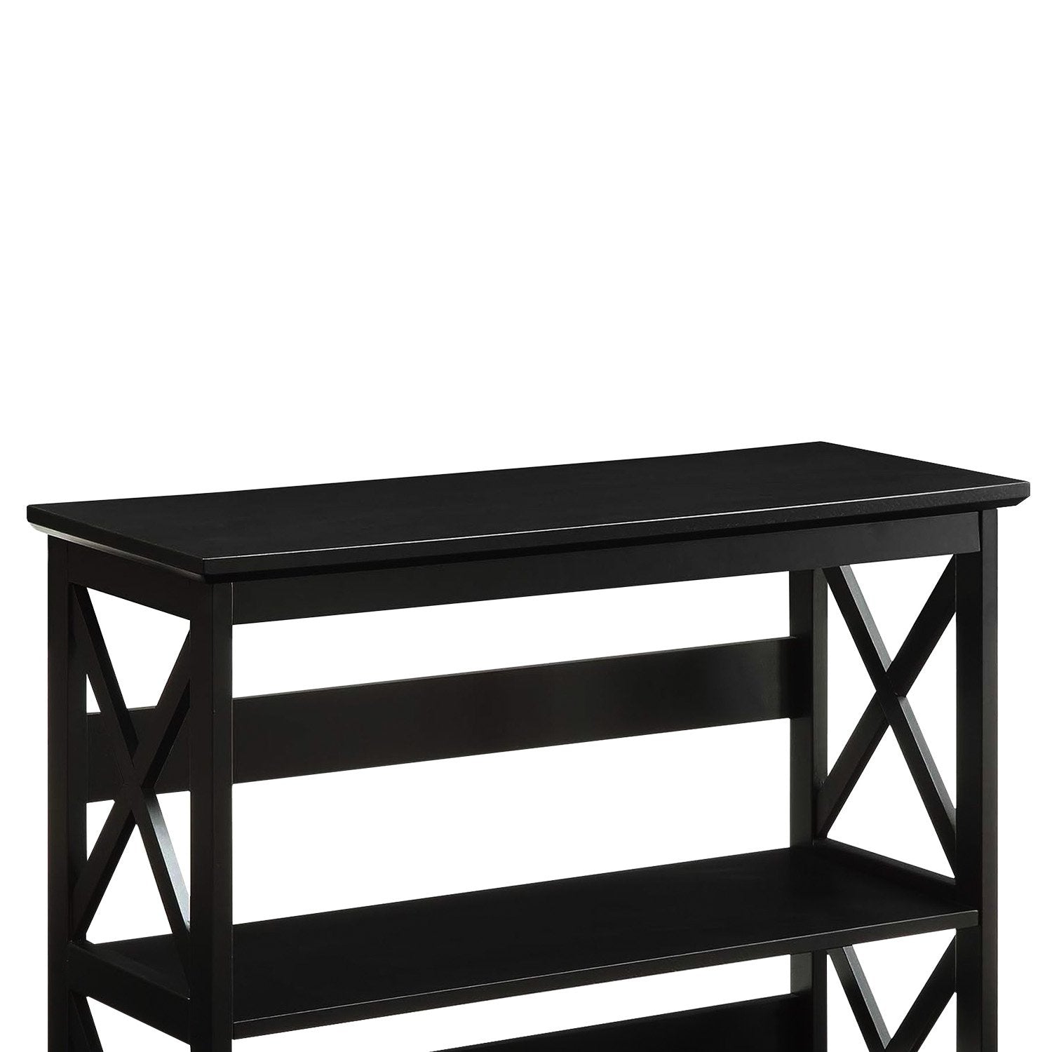 Bookcases & Shelves: Sarantino Lucas 3-Tier Bookshelf Display Rack in Black