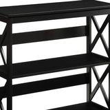 Bookcases & Shelves: Sarantino Lucas 3-Tier Bookshelf Display Rack in Black