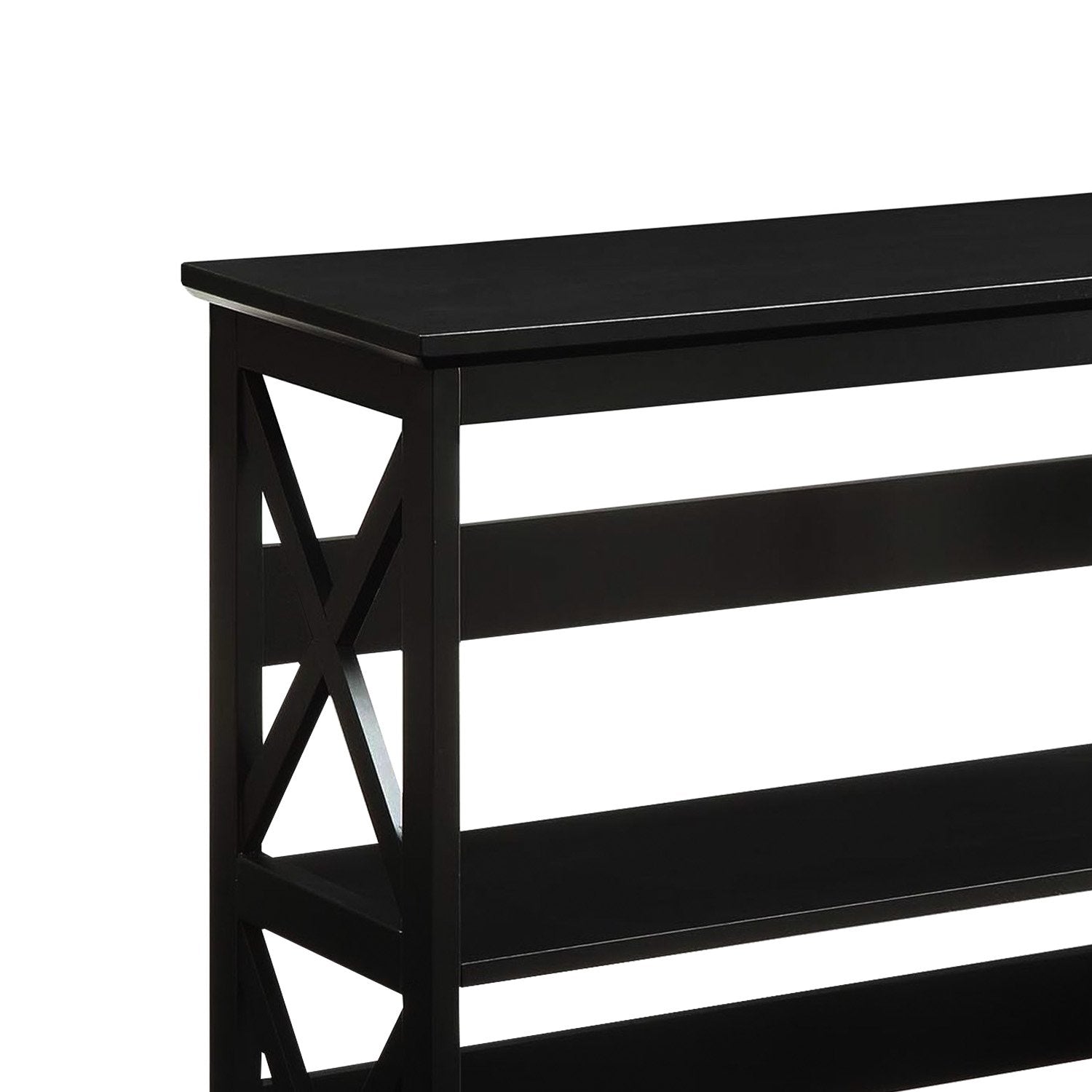 Bookcases & Shelves: Sarantino Lucas 3-Tier Bookshelf Display Rack in Black