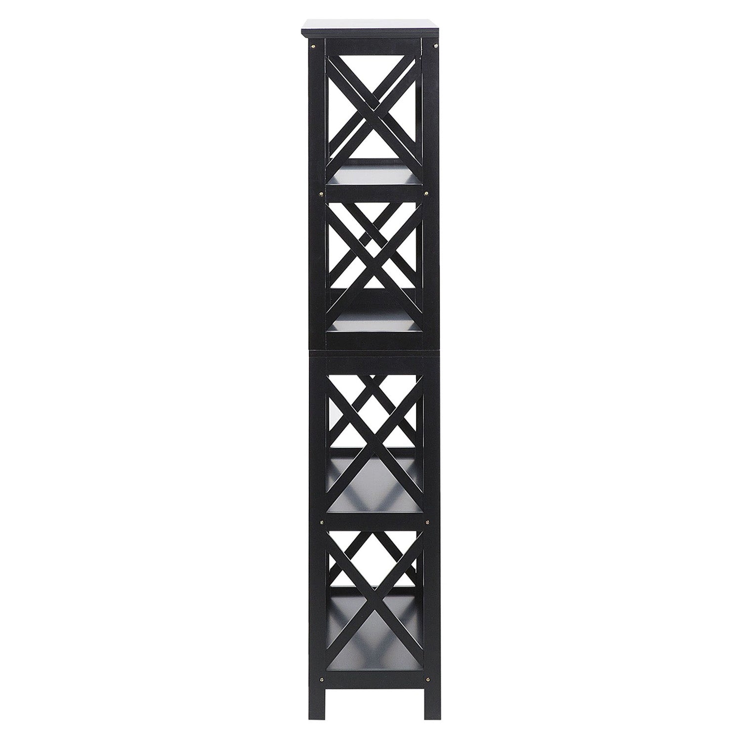 Bookcases & Shelves: Sarantino Daphne 5-tier Cross Panel Bookshelf