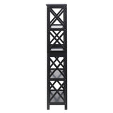 Bookcases & Shelves: Sarantino Daphne 5-tier Cross Panel Bookshelf