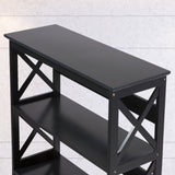 Bookcases & Shelves: Sarantino Daphne 5-tier Cross Panel Bookshelf