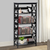 Bookcases & Shelves: Sarantino Daphne 5-tier Cross Panel Bookshelf