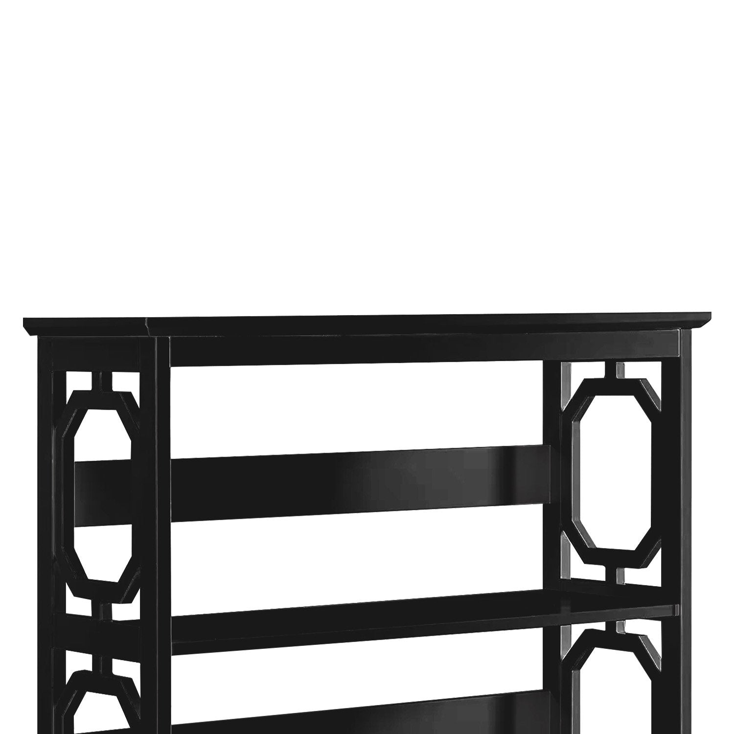 Bookcases & Shelves: Sarantino Laurel 3-Tier Bookshelf Display Rack in Black