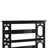 Bookcases & Shelves: Sarantino Laurel 3-Tier Bookshelf Display Rack in Black