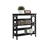 Bookcases & Shelves: Sarantino Laurel 3-Tier Bookshelf Display Rack in Black
