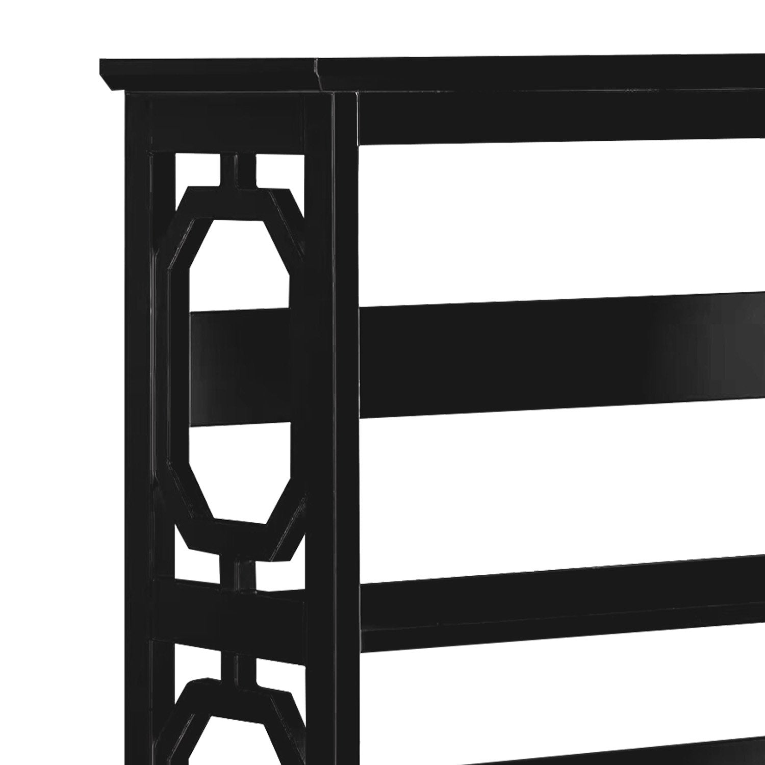 Bookcases & Shelves: Sarantino Laurel 3-Tier Bookshelf Display Rack in Black