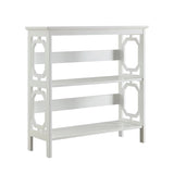 Bookcases & Shelves: Sarantino Laurel 3-Tier Bookshelf Display Rack in White
