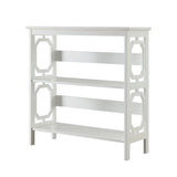 Bookcases & Shelves: Sarantino Laurel 3-Tier Bookshelf Display Rack in White