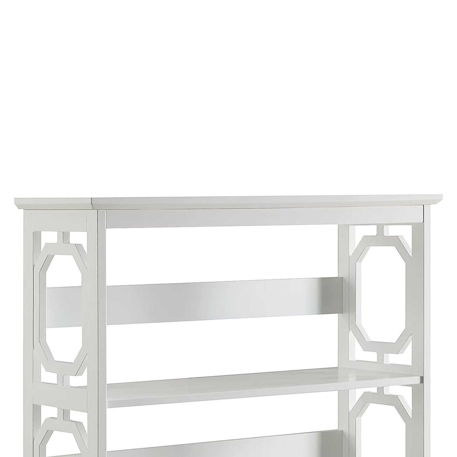 Bookcases & Shelves: Sarantino Laurel 3-Tier Bookshelf Display Rack in White