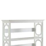 Bookcases & Shelves: Sarantino Laurel 3-Tier Bookshelf Display Rack in White