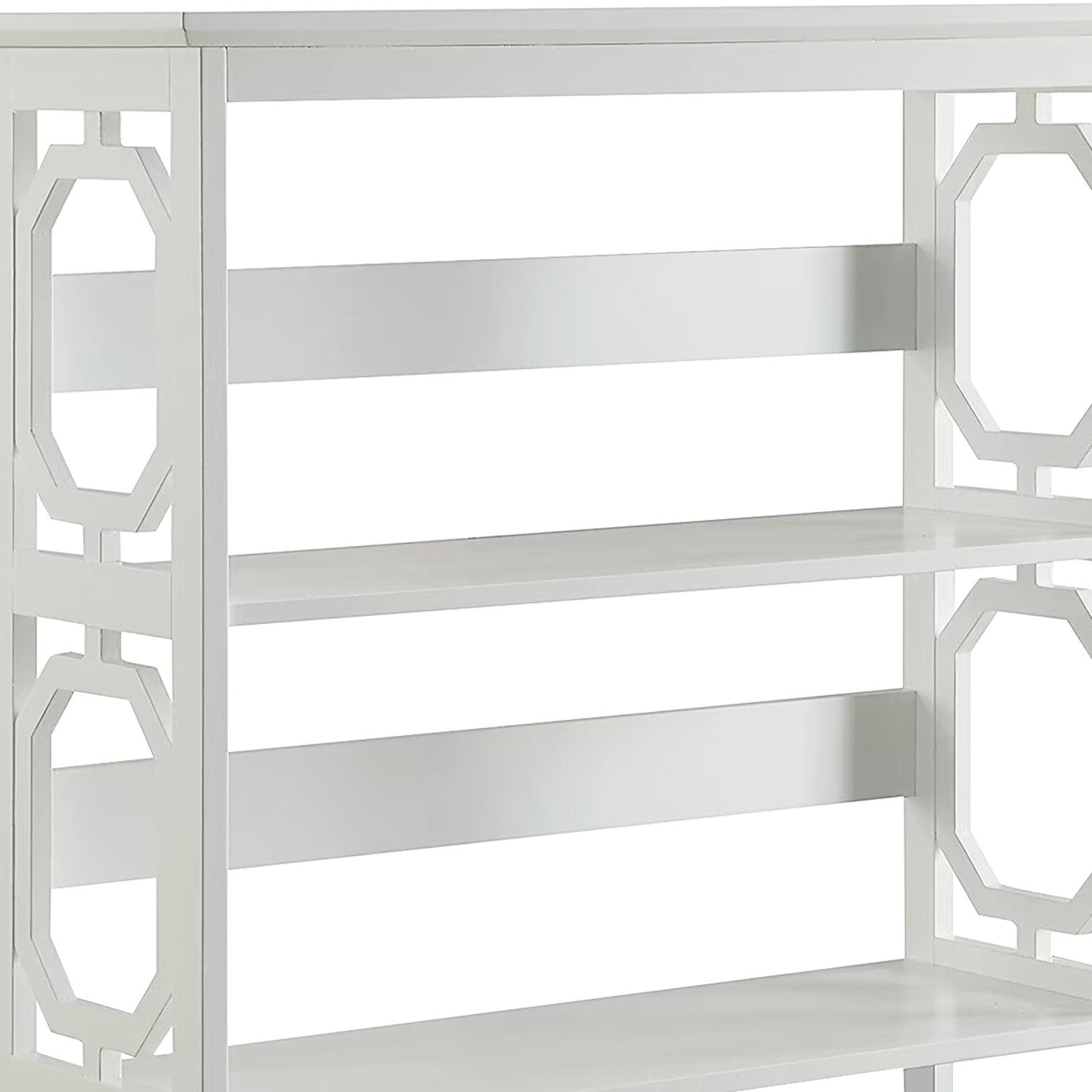 Bookcases & Shelves: Sarantino Laurel 3-Tier Bookshelf Display Rack in White