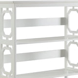 Bookcases & Shelves: Sarantino Laurel 3-Tier Bookshelf Display Rack in White