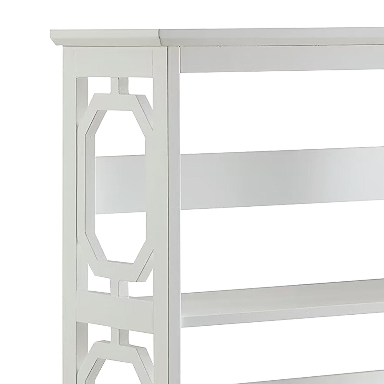 Bookcases & Shelves: Sarantino Laurel 3-Tier Bookshelf Display Rack in White
