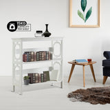 Bookcases & Shelves: Sarantino Laurel 3-Tier Bookshelf Display Rack in White