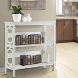 Bookcases & Shelves: Sarantino Laurel 3-Tier Bookshelf Display Rack in White